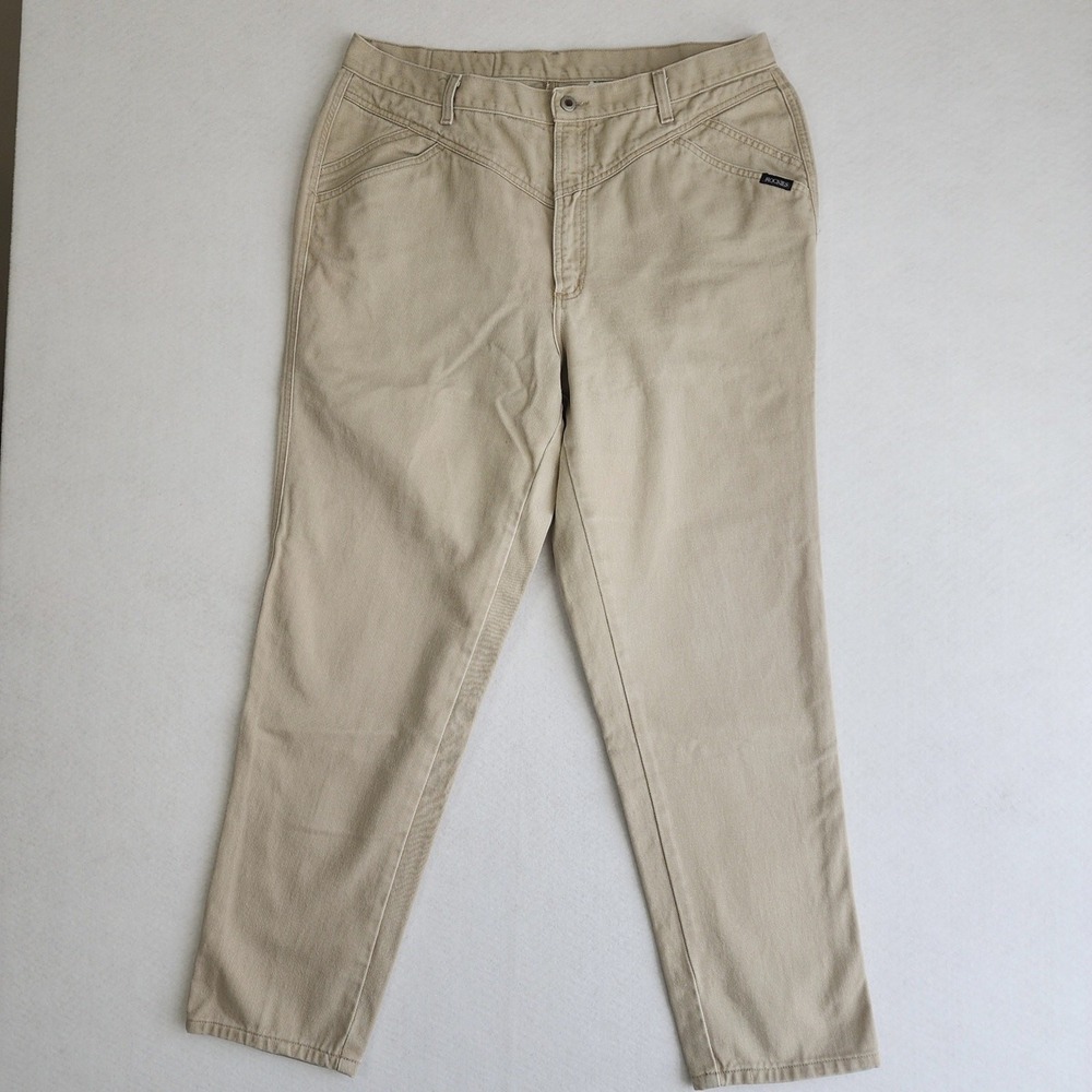 VTG Rockies Rocky Mountain Jeans Womens 20W Tan Denim Cotton High Rise Western